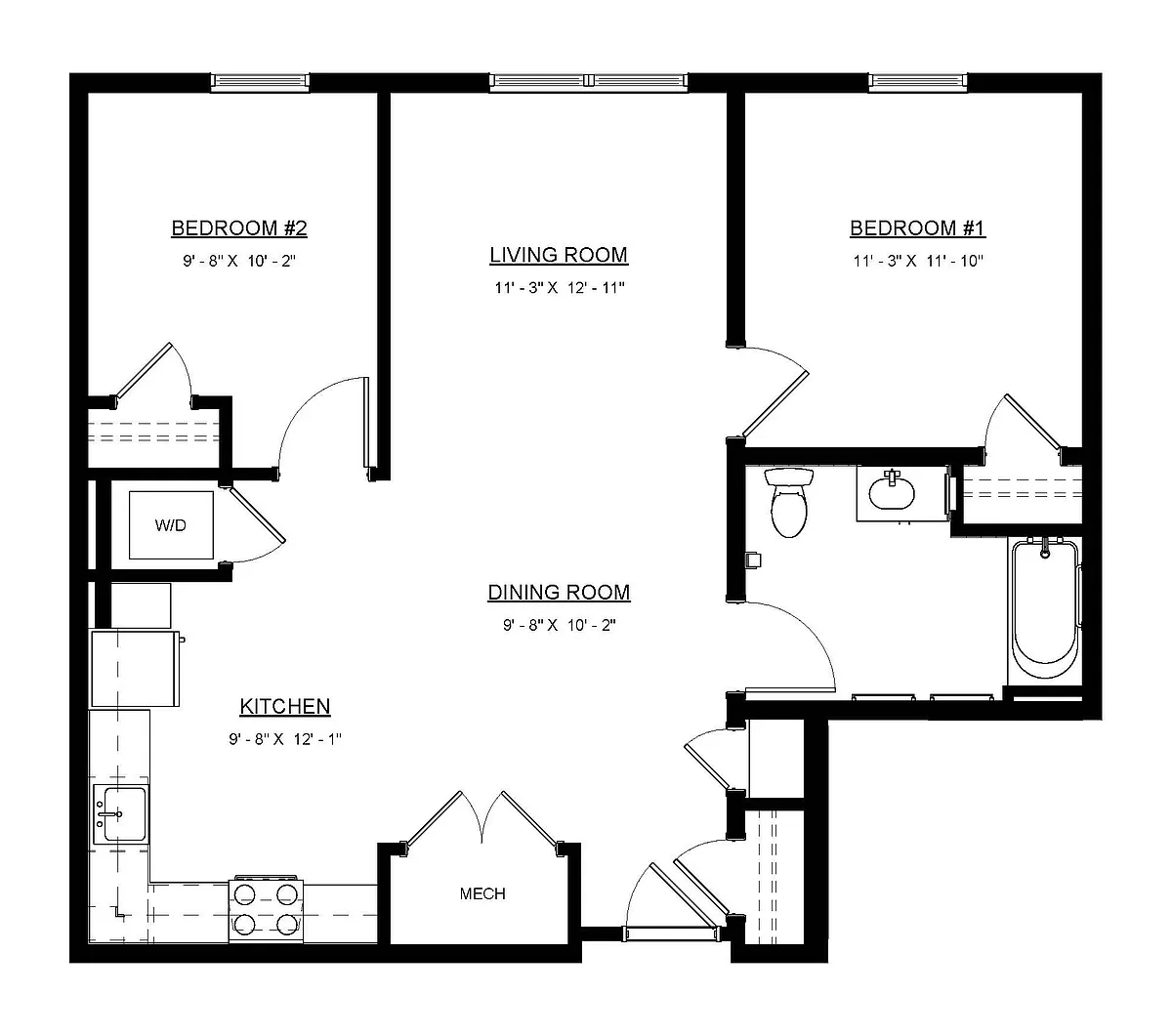 Floor plan 2 Bedroom