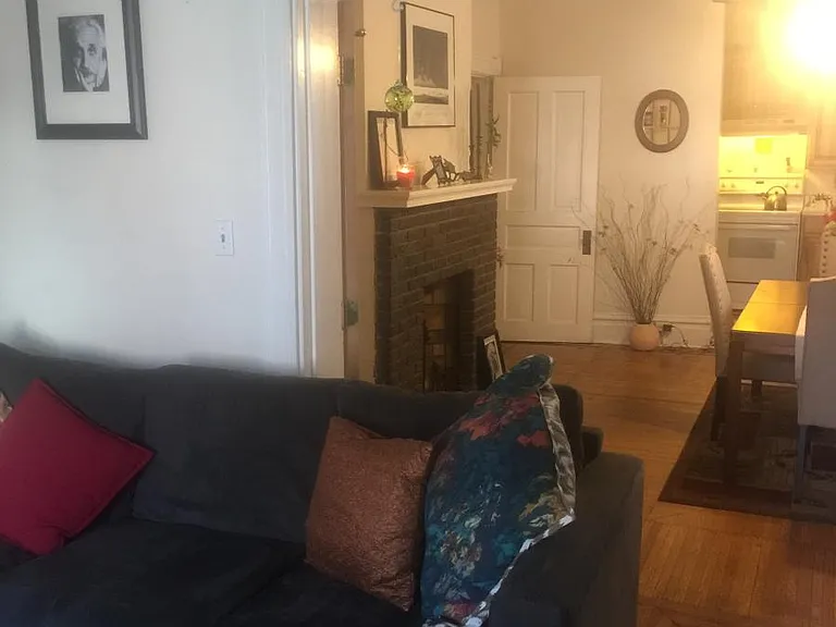 Family room looking into Fireplace