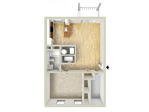 Floor plan One Bedroom