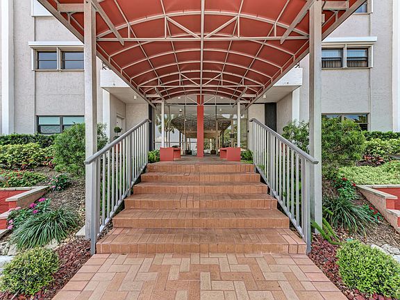 Front entrance, back entrance is level with easy access.