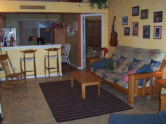 Great room from the entrance lovely porcelain tile throughout the home