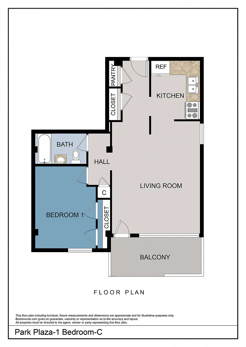 Floor plan One Bedroom