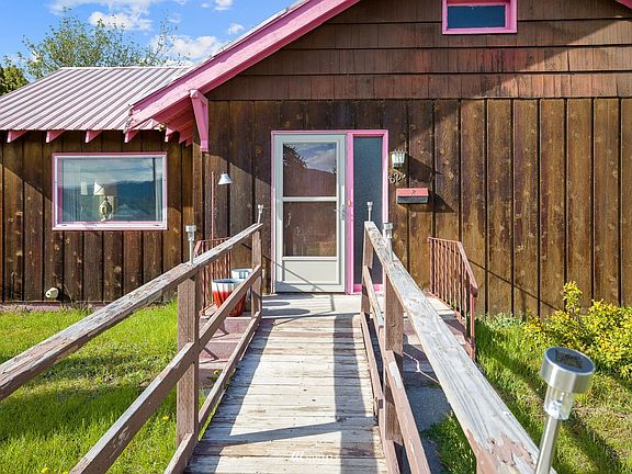 Front door wheelchair accessible, if necessary, or there are great porch steps just beneath.