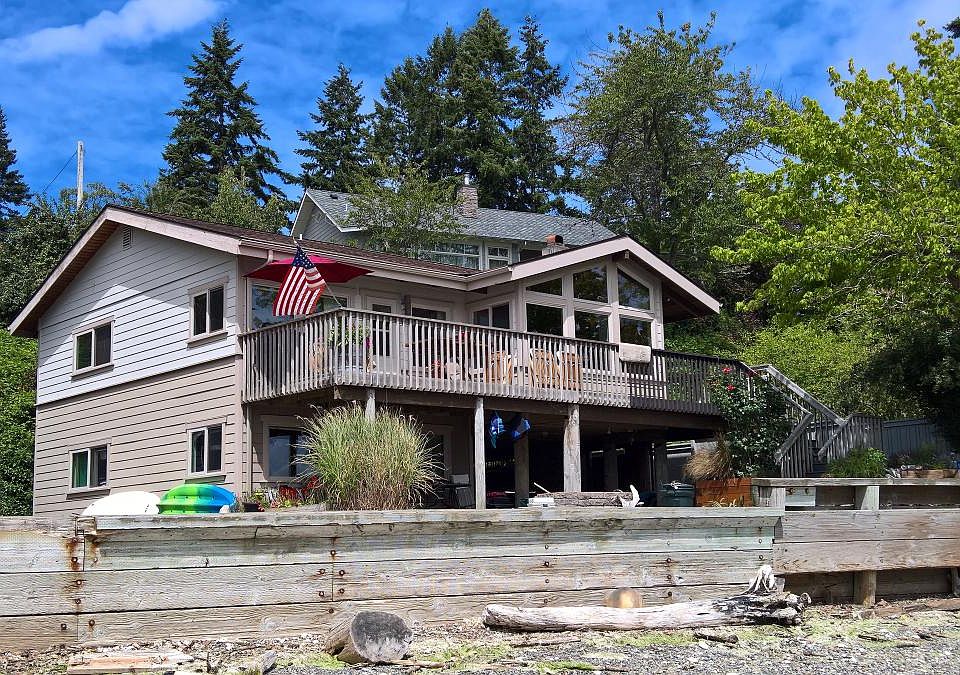 From the beach looking at the home