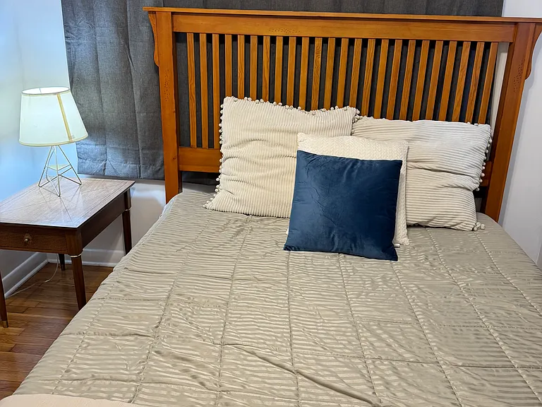 2nd bedroom with queen size mattress and box springs.