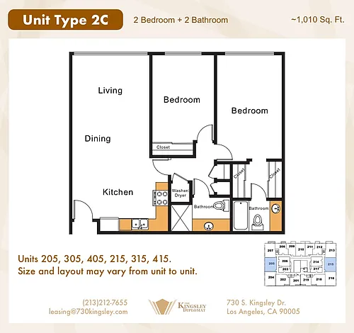Floor plan 2 Bed 2 Bath