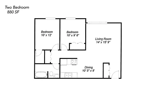 Floor plan Two Bedroom