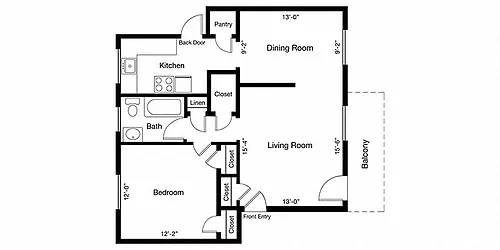 Floor plan Downing