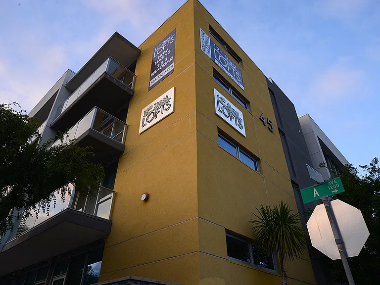 12th Street Lofts at the corner of A Avenue and 12 Street in National City, California.
