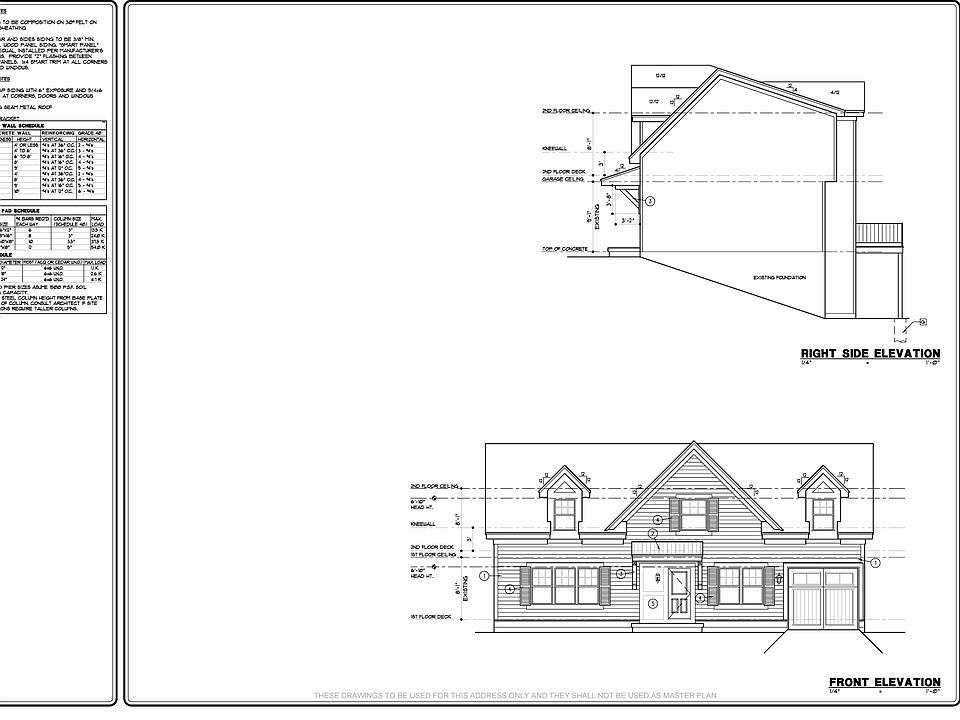 Front and Side Elevation
