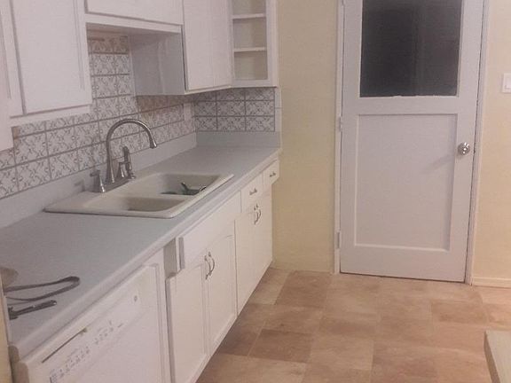 View of back door from hallway.