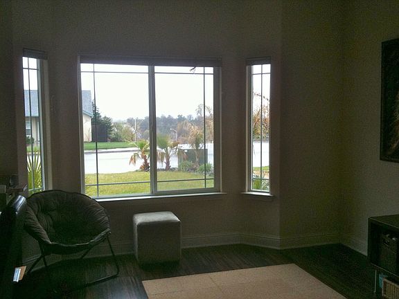 views out living room bay window