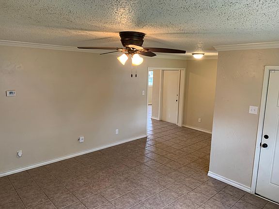 Living room into dining kitchen area