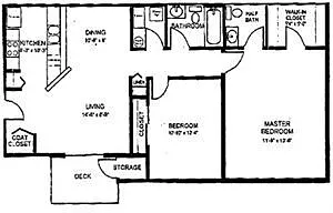 Floor plan 2 Bedroom-R