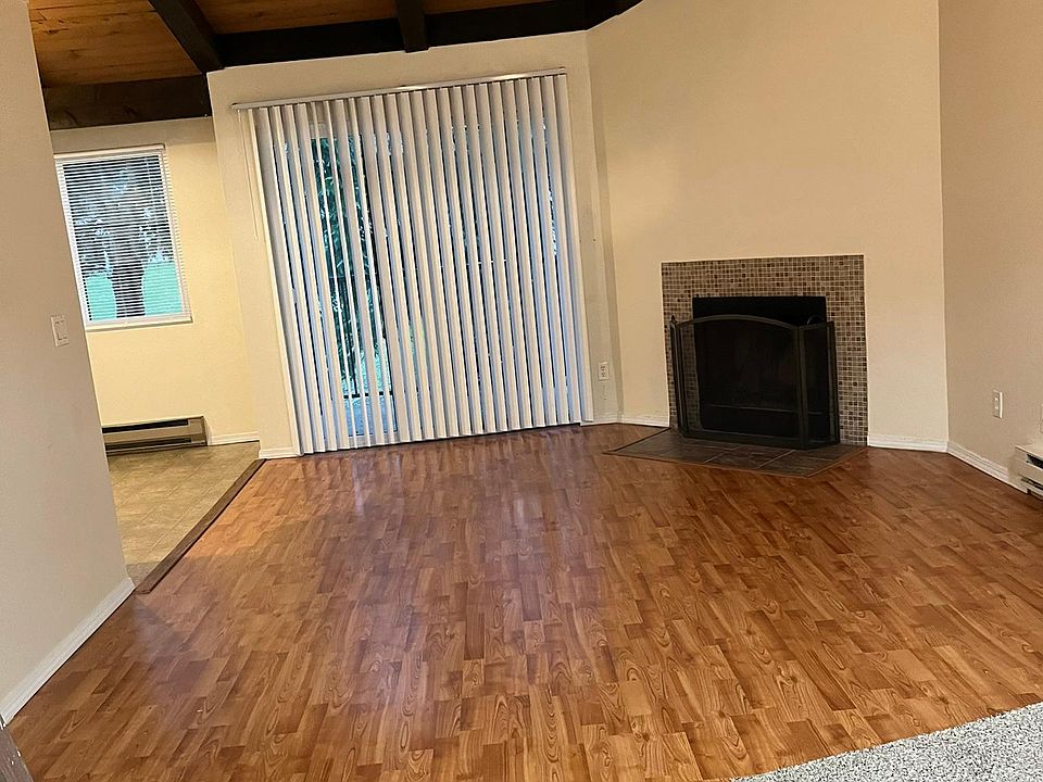 2nd story unit with cathedral wood ceiling