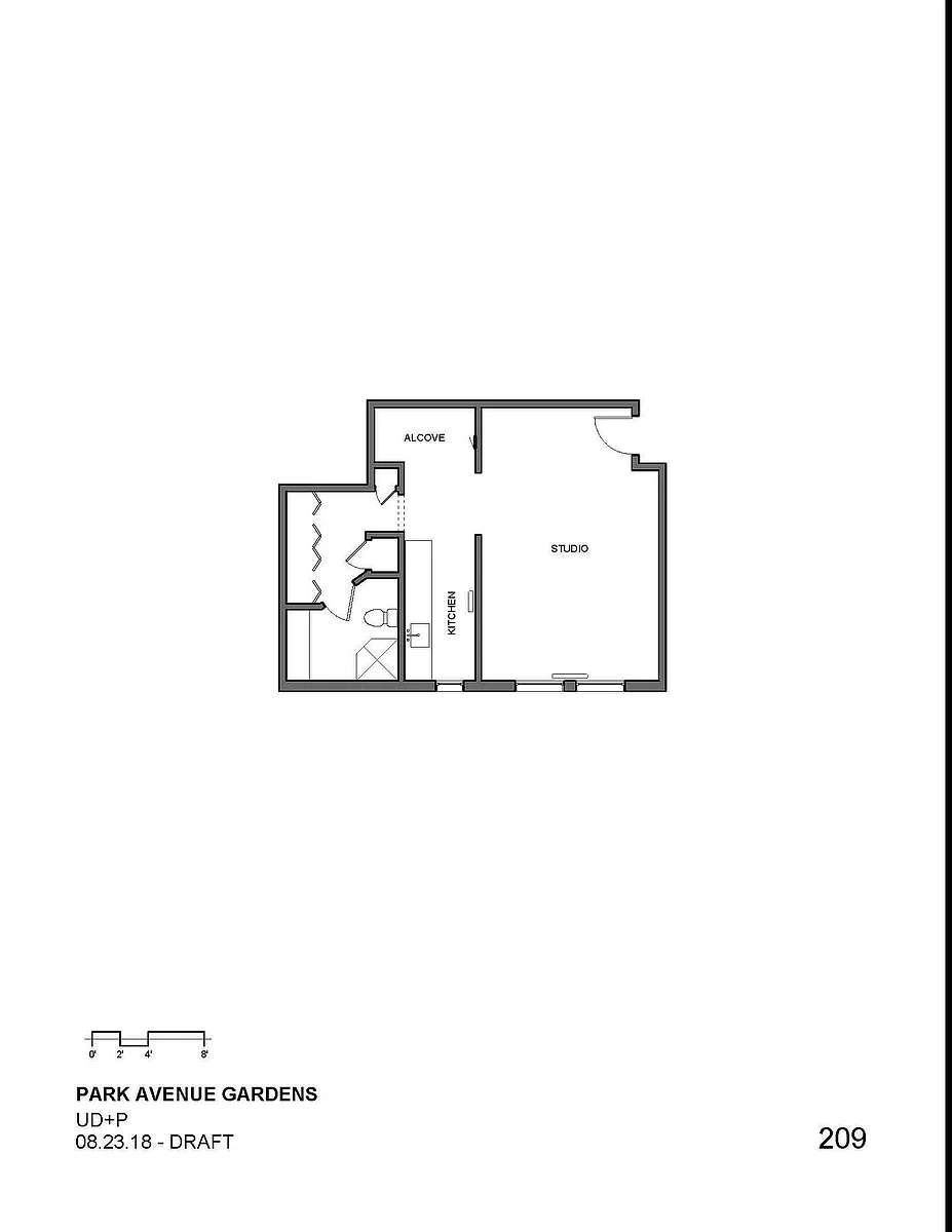 Floor plan 0BD/1BA