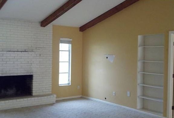 Living room and fireplace