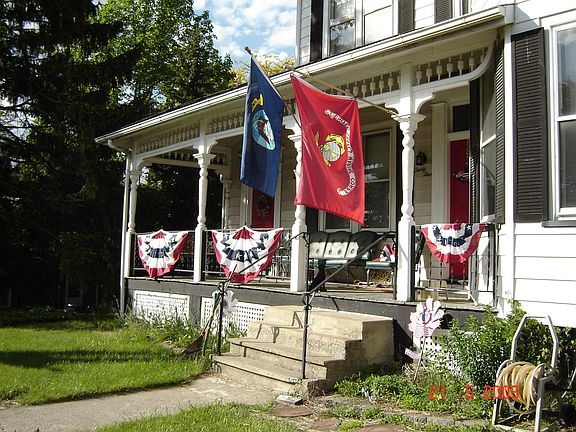 Front porch two entrances