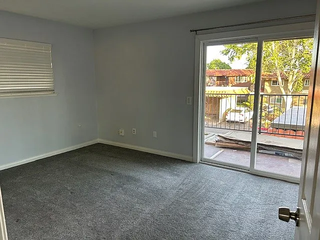 Master Bedroom - new slider and new window blinds.