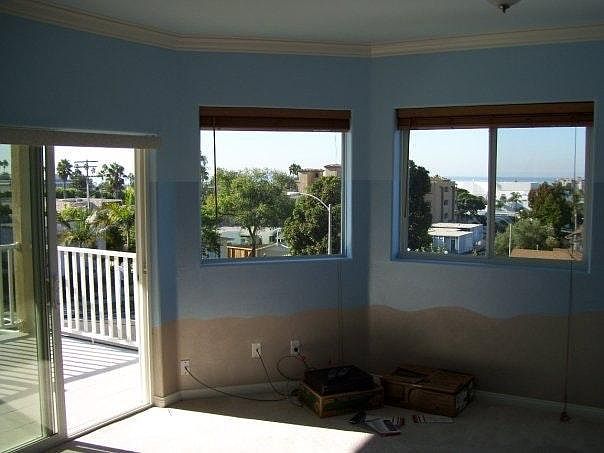 Ocean View from Master Bedroom (walls and blinds are currently all white)
