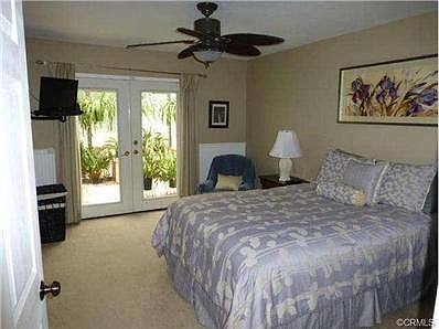 Master Suite has French Doors leading out to Private Back Patio.