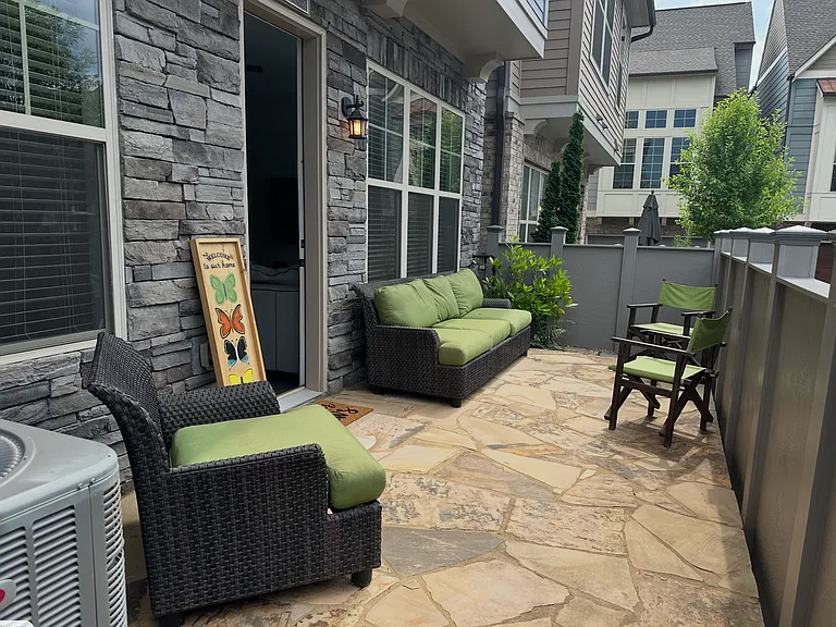 Back stone patio