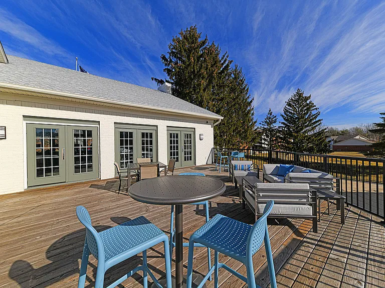 Experience relaxation on this expansive patio, perfect for outdoor gatherings.