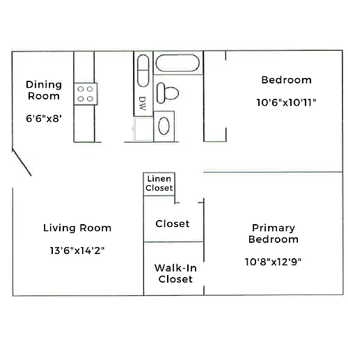 Floor plan 2-Bedroom