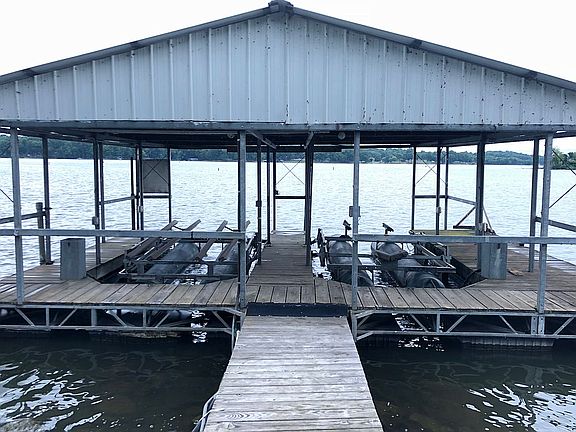Galvanized steel boat dock