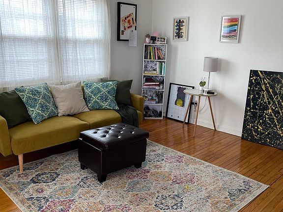 Spacious living room with natural light