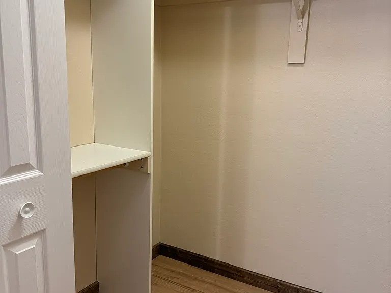 bedroom closet, left side