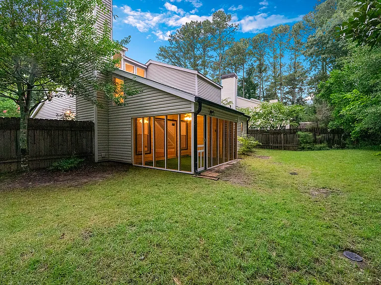 Backyard area, view towards the screened porch.