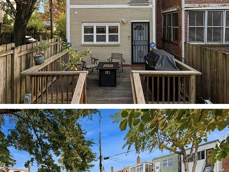 Deck and back yard