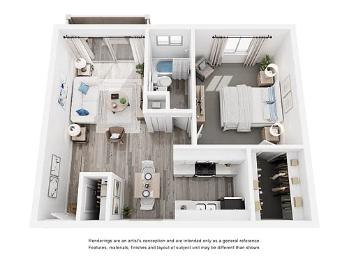 Floor plan One Bedroom One Bathroom