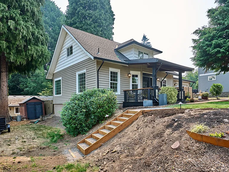 New stairs from lower section of property to the home. Outdoor lighting was added in select locations of property.