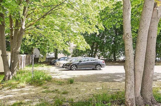 Parking lot for vehicles.