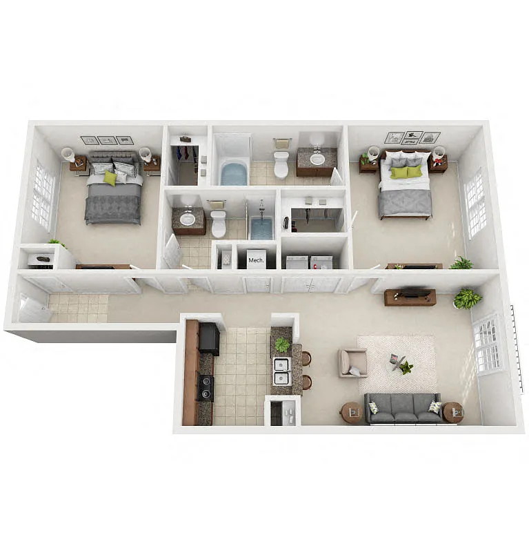 Floor plan 2-B1