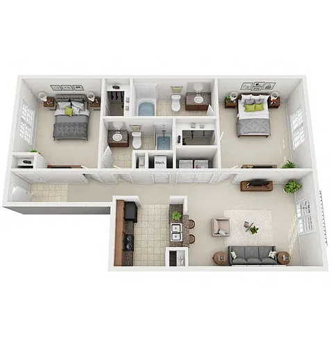 Floor plan 2-B1
