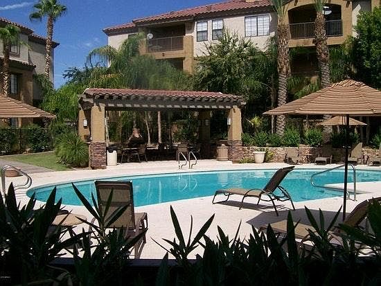 Community heated pool, hot-tub, and BBQ area.