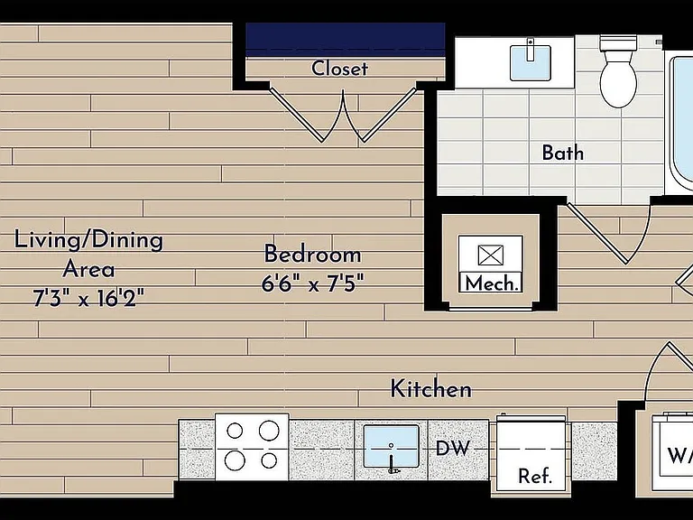 A ST-B1 Studio Floor Plan A ST-B1 Studio Floor Plan