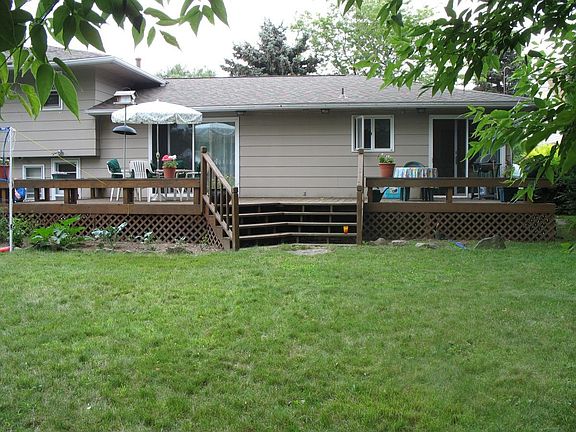 Deck and backyard