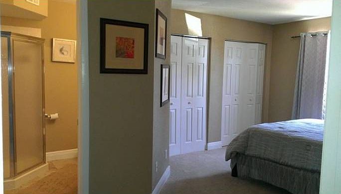 Master bedroom and bathro