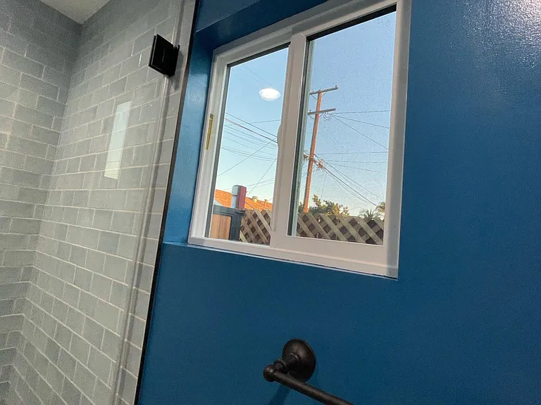 Bathroom window.