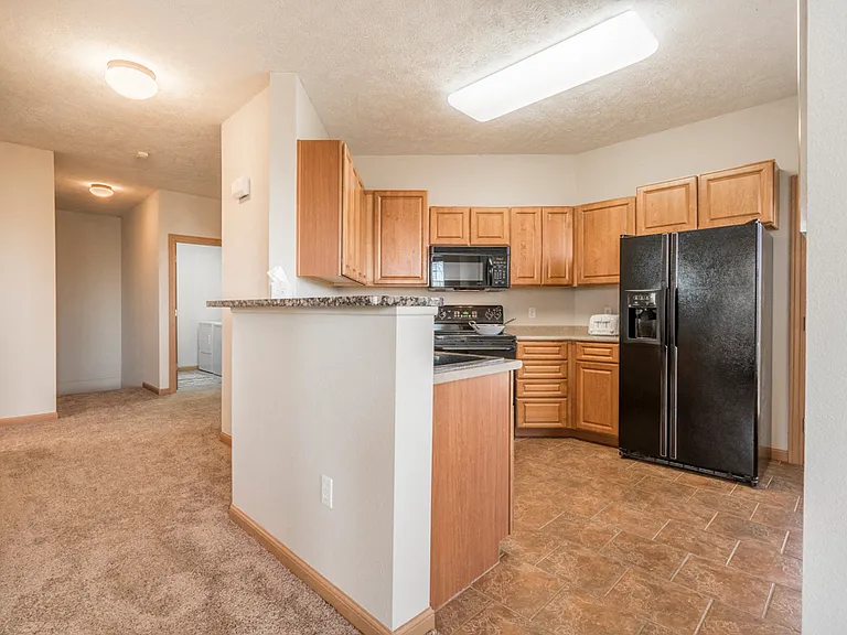 Our large kitchens include side-by-side refrigerators with water and ice dispensers.