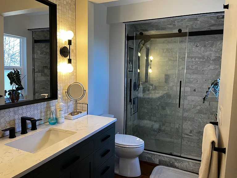 Newly remodeled master bathroom