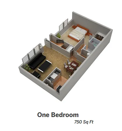 Floor plan One Bedroom