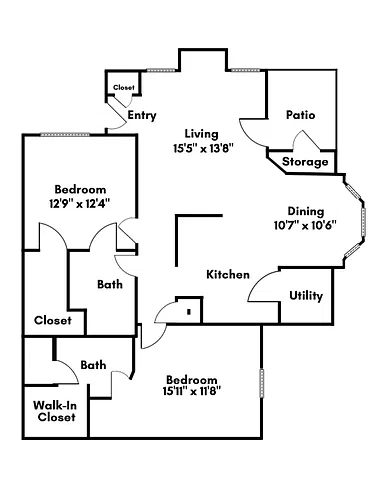 Floor plan 2X2-B
