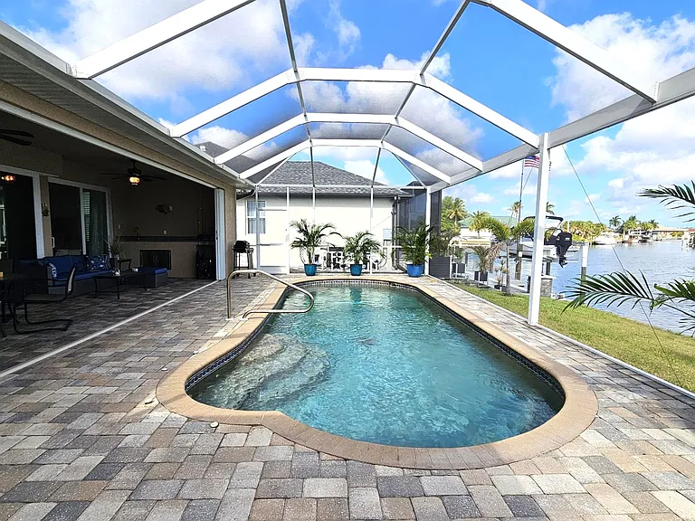 Salt water heated pool