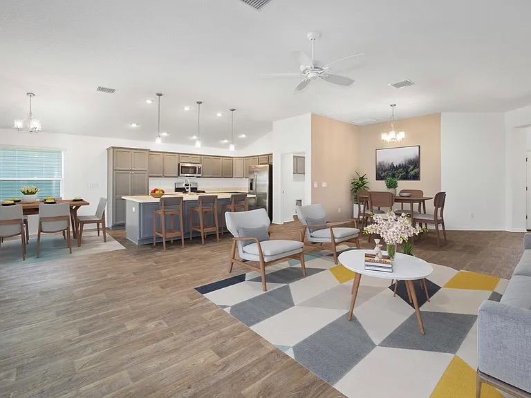 Living room - virtually staged