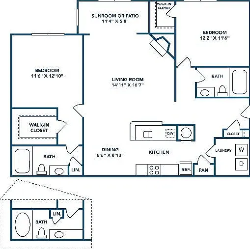 2 Bedroom | 2 Bath | 1173 SF 2 Bedroom | 2 Bath | 1173 SF